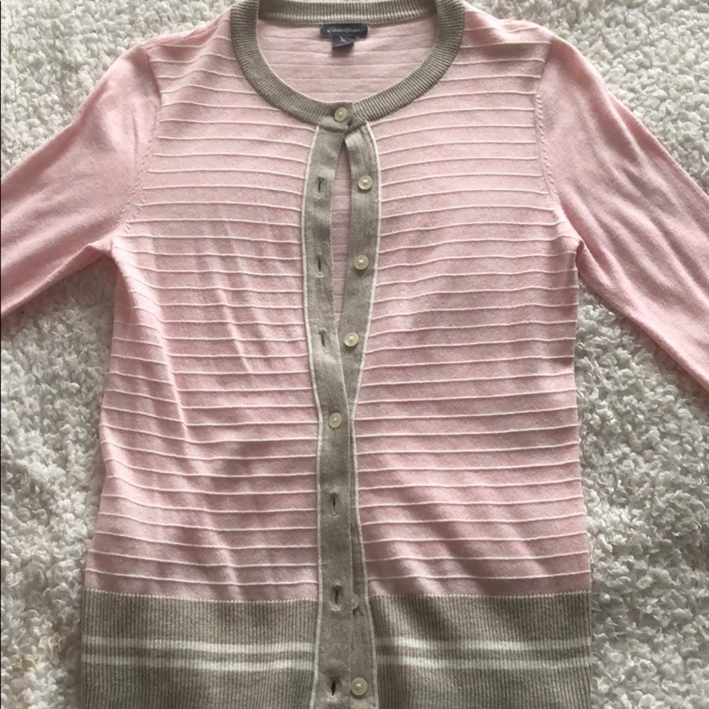 Eddie Bauer Soft Pink Cardigan XS